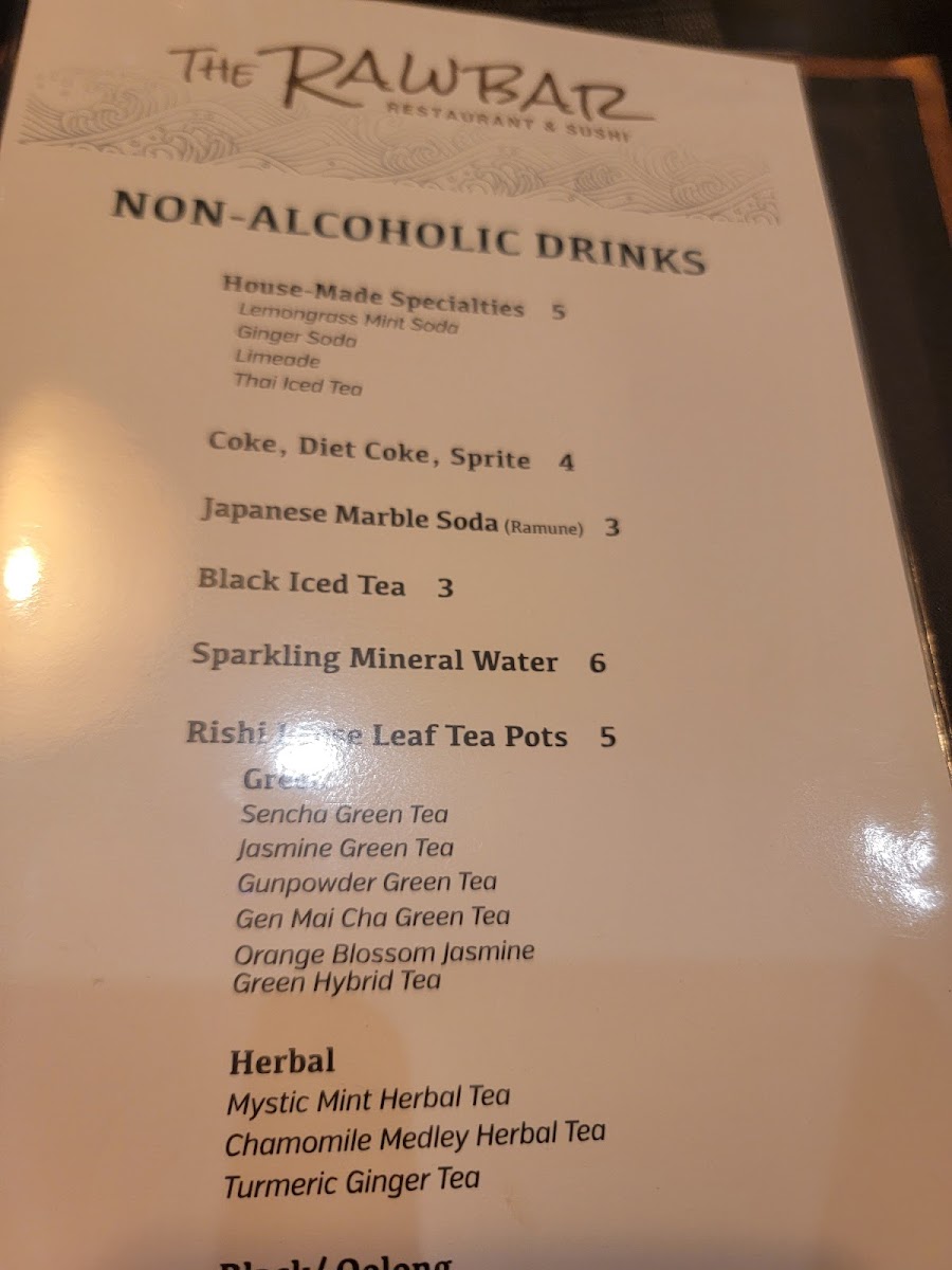 Menu The Rawbar Restaurant & Sushi-10