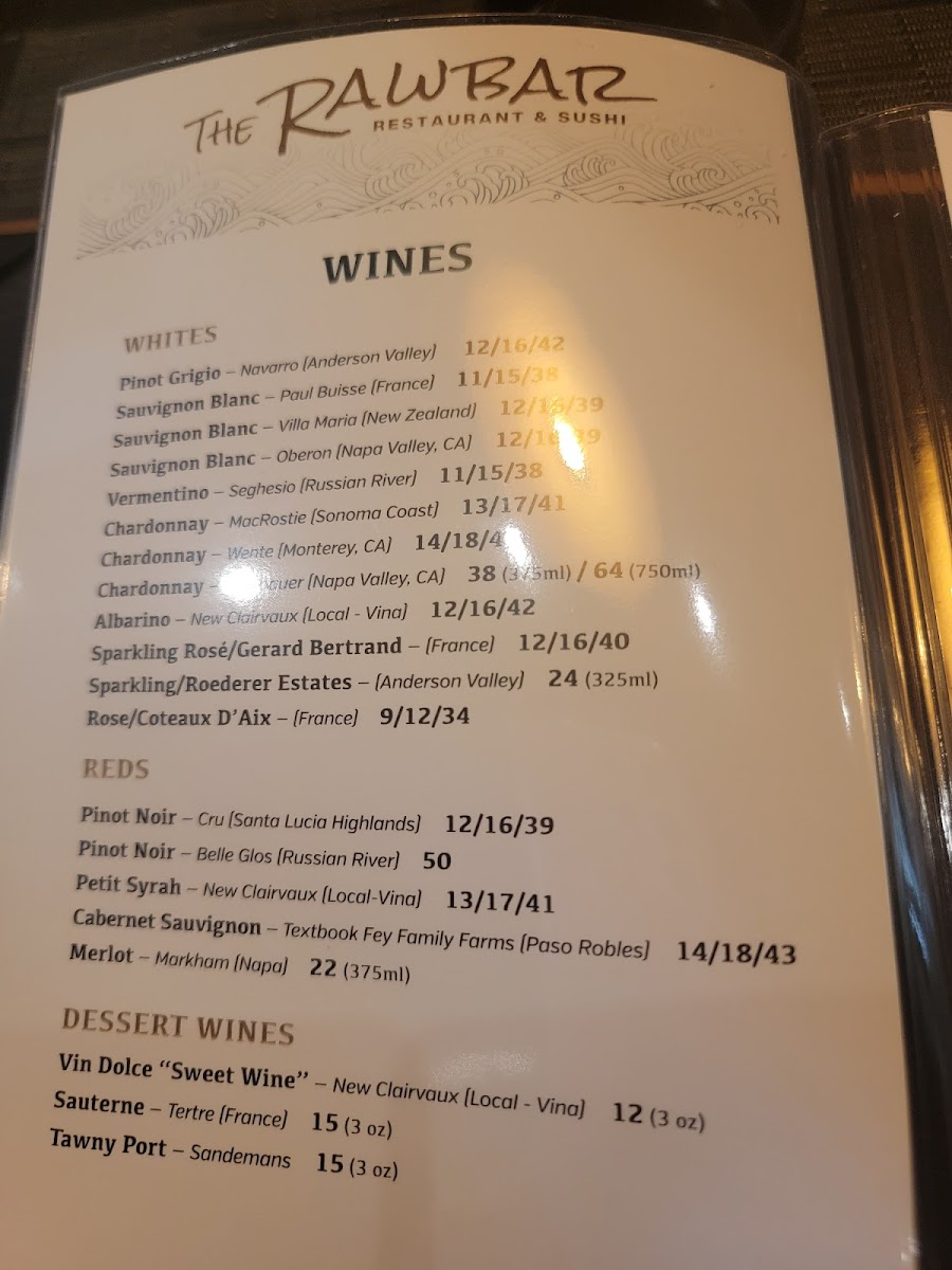 Menu The Rawbar Restaurant & Sushi-5