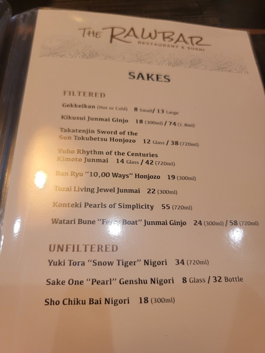 Menu The Rawbar Restaurant & Sushi-6